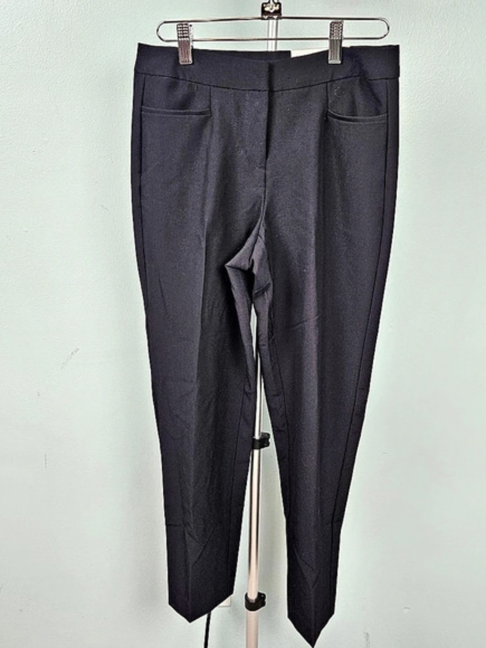 NWT I.N.C. Large PKT STRAIGHT. Straight Leg Pants in Black Size Large